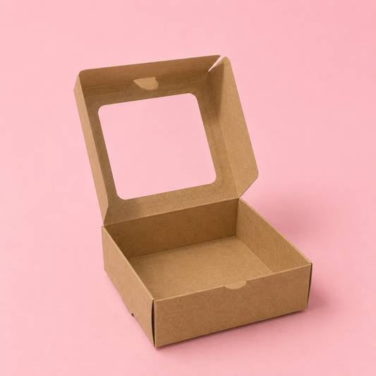CAJA 11x11x4cm CON VISOR KRAFT - 641380