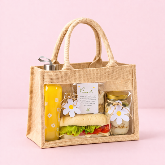 Jute Tote Bag CLASSIC Visor – Bolsa de Yute 25.5x14.5x20cm