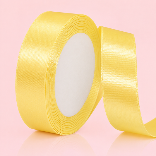 CINTA RASO 2.5CM X 20 METROS AMARILLO CLARO - 641374