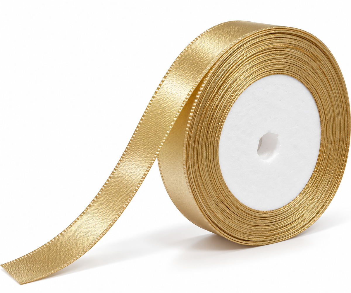 CINTA RASO 1CM X 20 METROS - MARRON CL. 643734