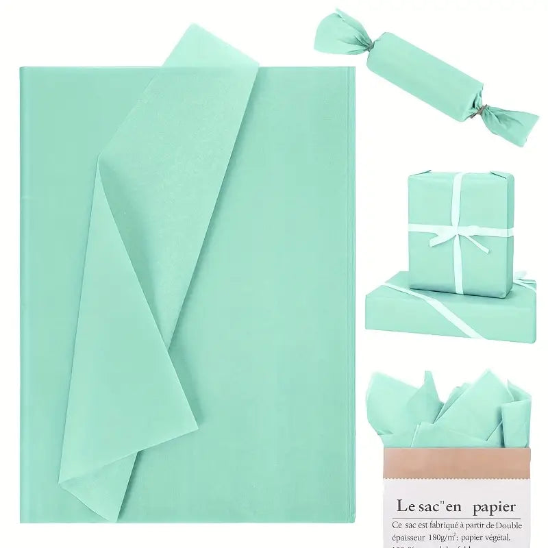 Papel Seda Verde Tiffany 70x50cm (contiene x 20 und.) - MF4108