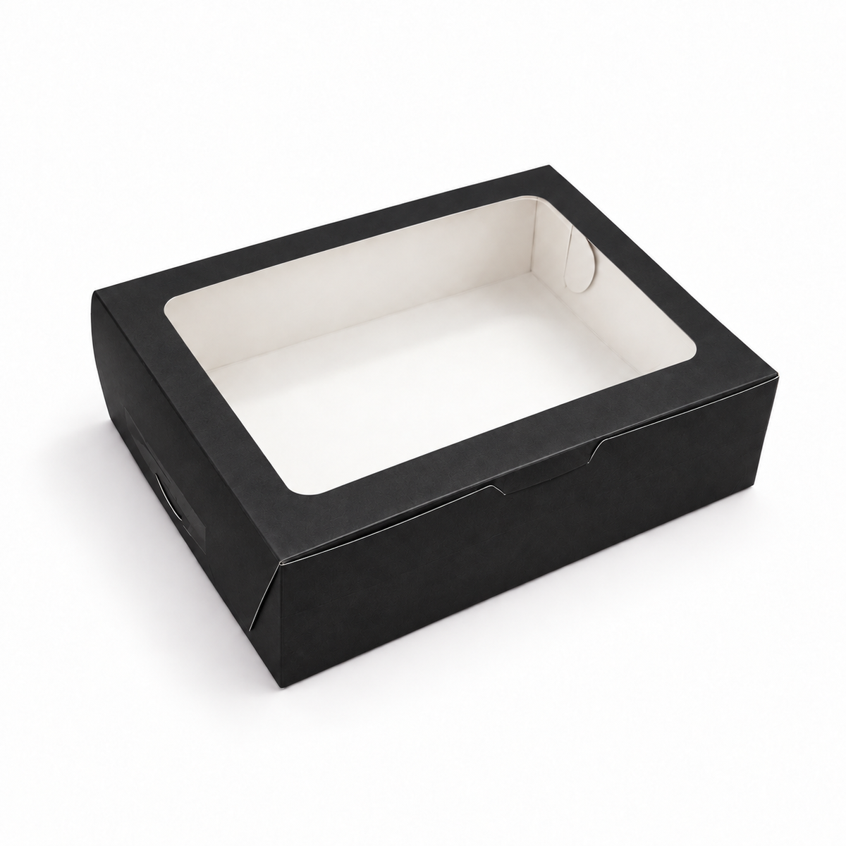 Caja 23x17x7cm con Visor Negro Mate - 641689