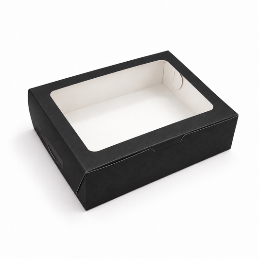 Caja 23x17x7cm con Visor Negro Mate - 641689