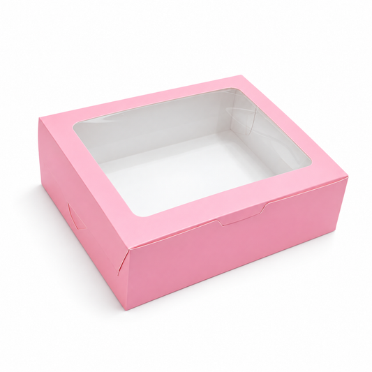 Caja 23x17x7cm Rosa con visor - 640352