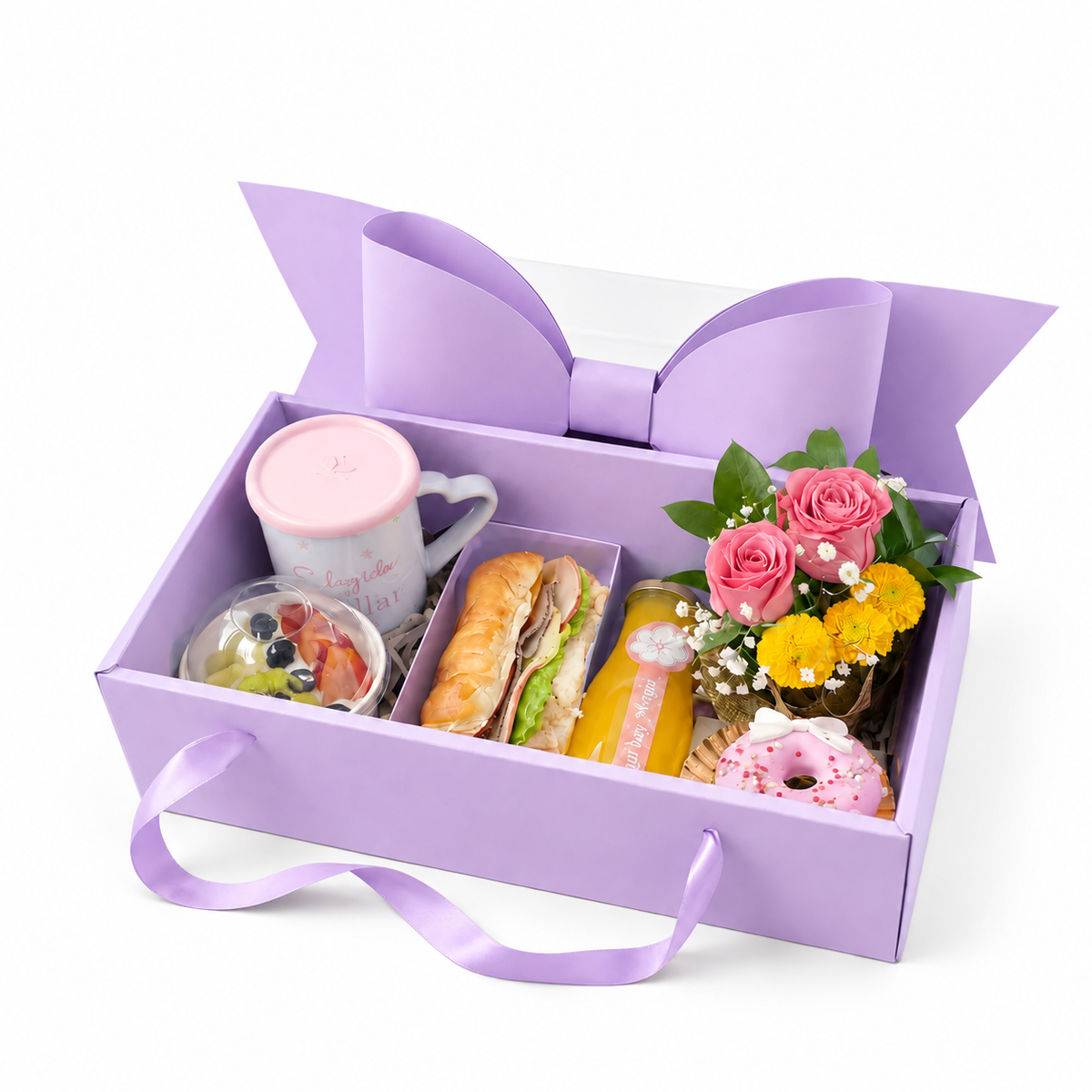 CAJA MOÑO LILA 35X21X16.5CM - 642817