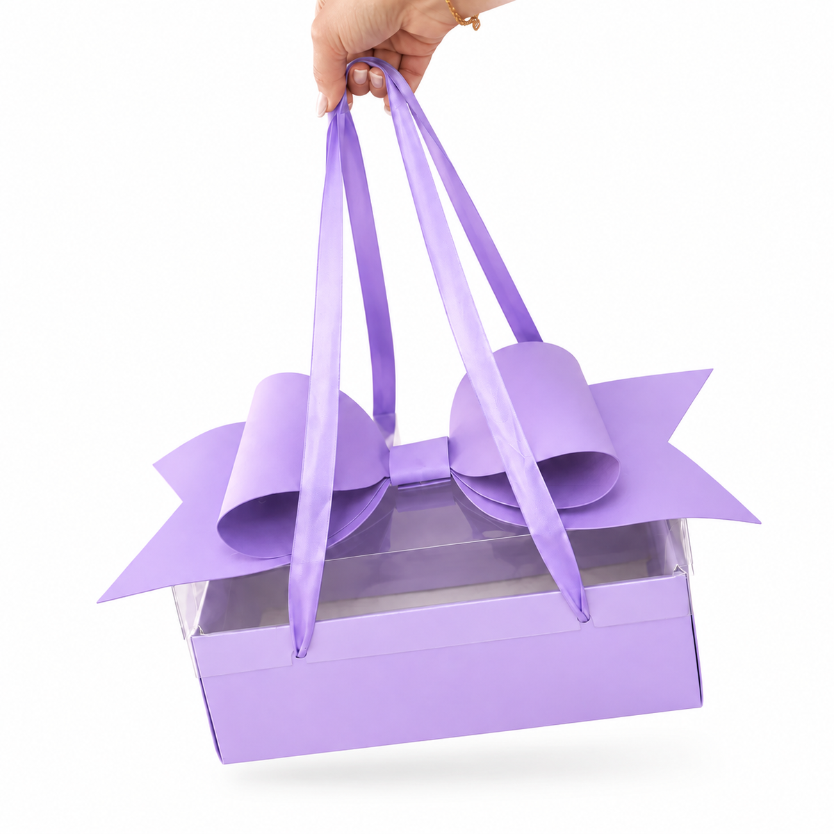 CAJA MOÑO LILA 35X21X16.5CM - 642817