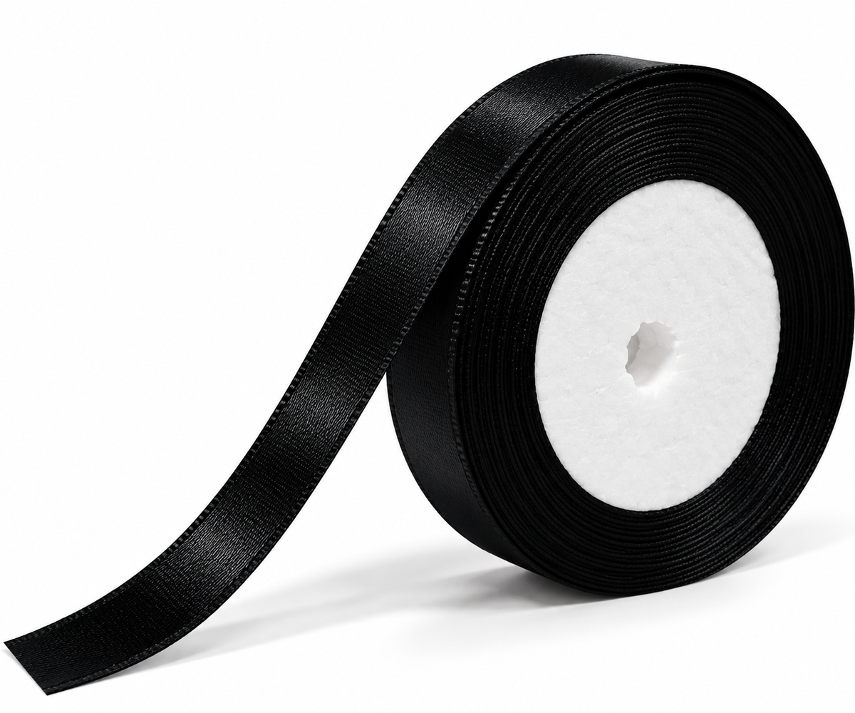 CINTA RASO 1CM X 20 METROS -NEGRO 643739
