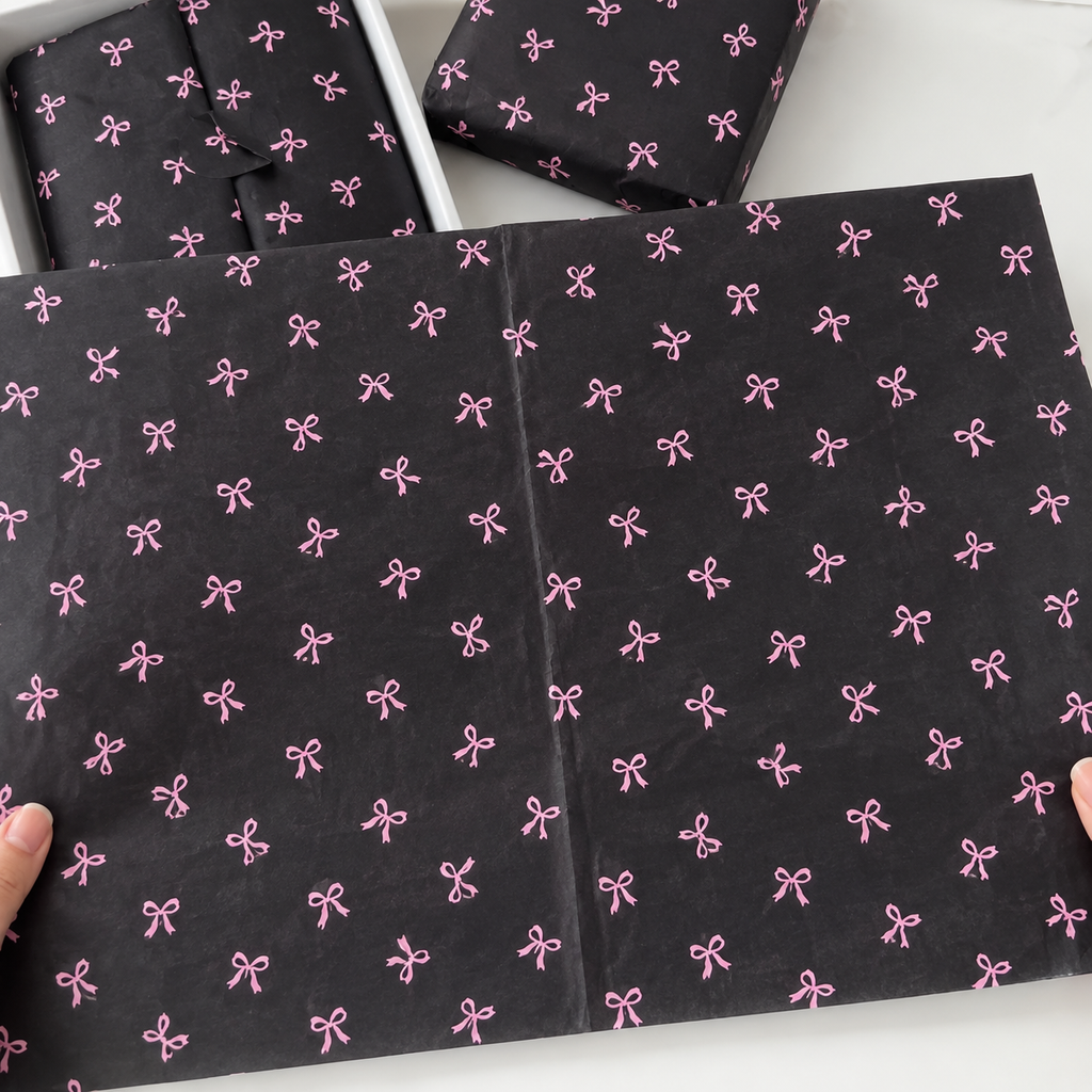 PAPEL SEDA COQUETTE NEGRO/ROSA 70X47CM (PAQ X 20 UND) - PC15.5.1