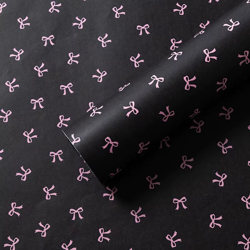 PAPEL COREANO COQUETTE NEGRO/ROSA 57X57CM (PAQ X 20 UND) - PC15.5.1