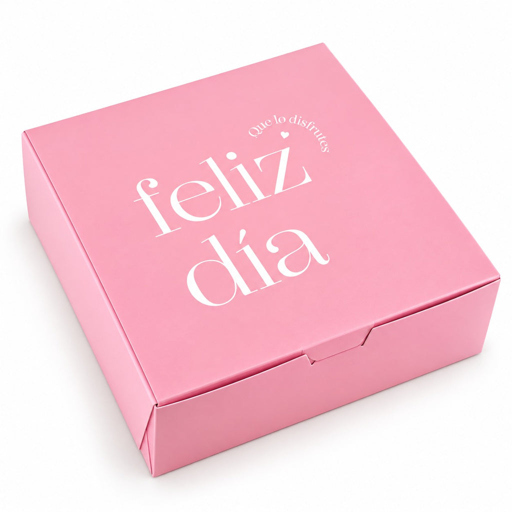 Caja 22x22x7cm Feliz día Rosa - 641696