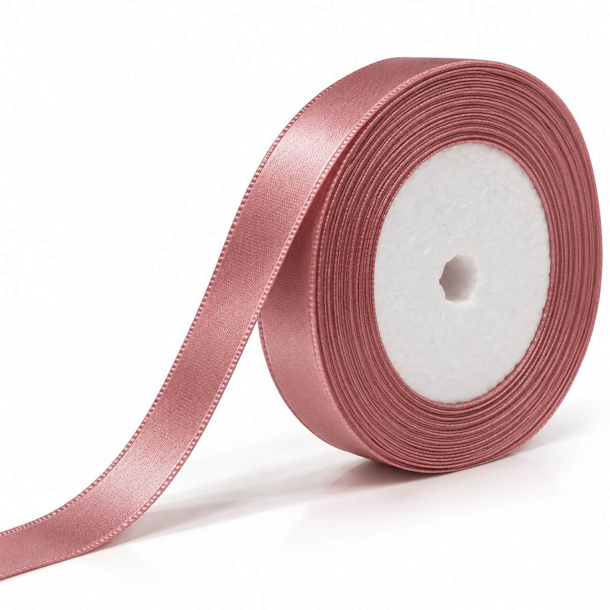 CINTA RASO 1CM X 20 METROS - ROSA VIEJO