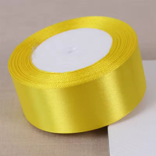 Cinta raso 38mm x 20 metros - Amarillo fuerte Y101