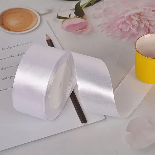 Cinta raso 38mm x 20 metros - Blanco W01