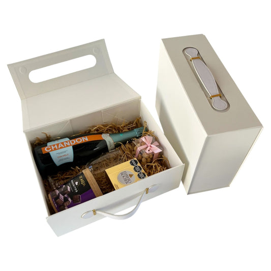 Caja Premium Maletin 33X25X12cm desplegable- BLANCO