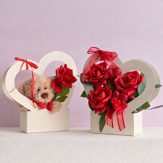 CAJA CORAZÓN BEIGE 29X7.5X30CM - CN1.7