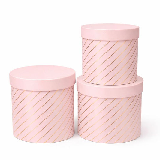 SETS DE 3 REDONDAS ROSA CON FOIL - CNPR4.1