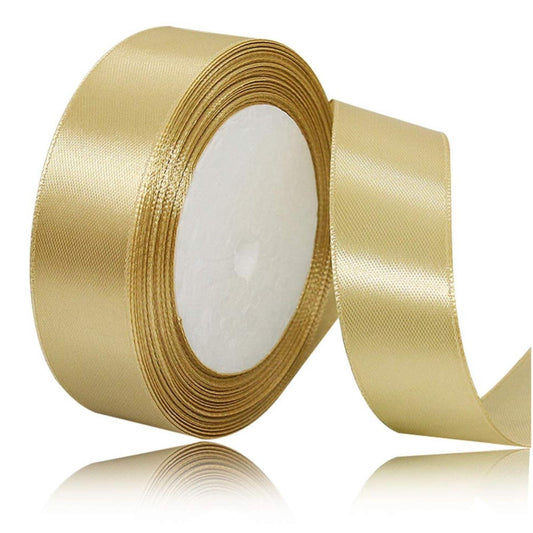 CINTA RASO 2.5CM X 20 METROS - DORADO CLARO COD-105