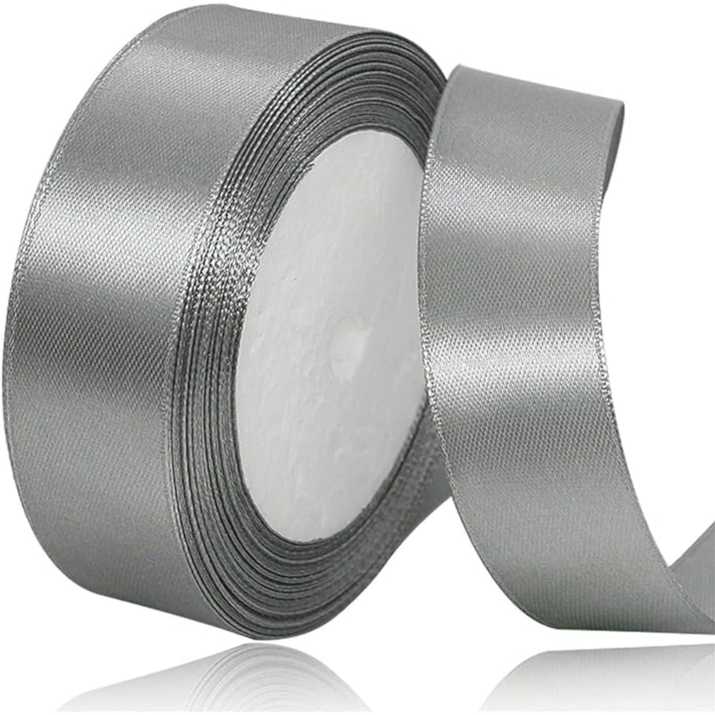 CINTA RASO 2.5CM X 20 METROS GRIS CLARO - COD059