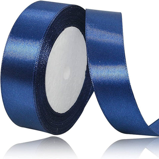 CINTA RASO 2.5CM X 20 METROS AZUL MARINO-COD-038