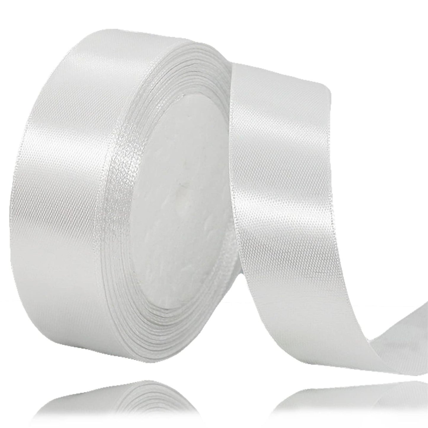 CINTA RASO 2.5CM X 20 METROS BLANCO-COD-01