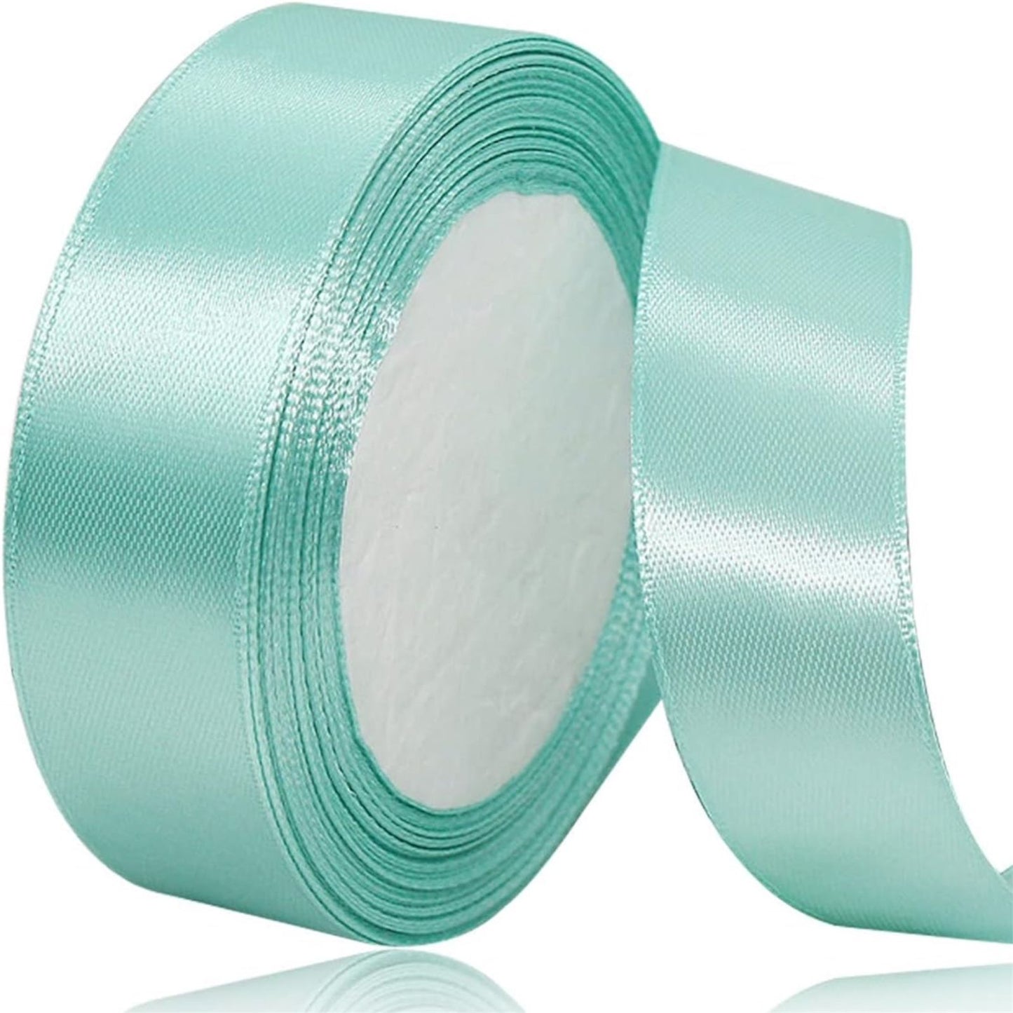 CINTA RASO 2.5CM X 20 METROS VERDE AGUA-COD89