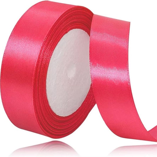 CINTA RASO 2.5CMX20METROS ROSA OSCURO-COD-59