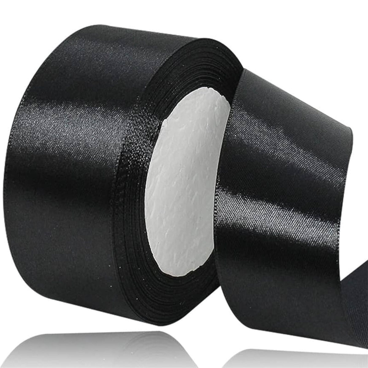 CINTA RASO 4CM X 20 METROS NEGRO