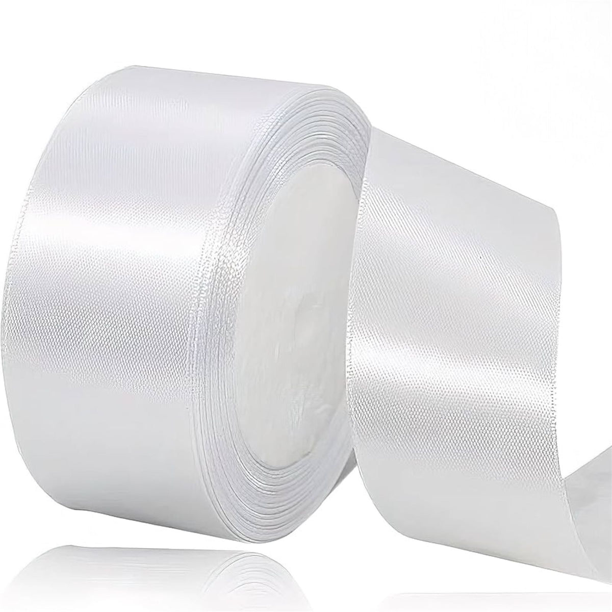 CINTA RASO 4CM X 20 METROS BLANCO