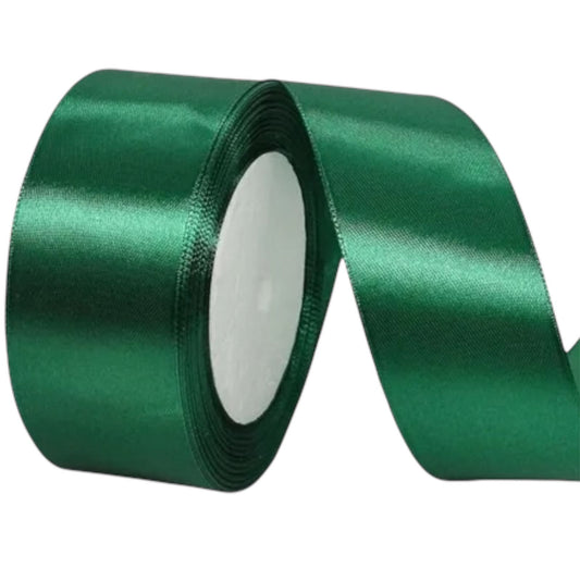 CINTA RASO 4CM X 20 METROS VERDE OSCURO-COD-58