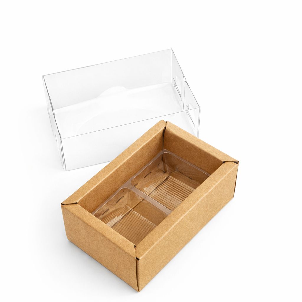 CAJA CON BORDE 2 CAV. KRAFT - (PAQUETE X 5 UND) COD 7171