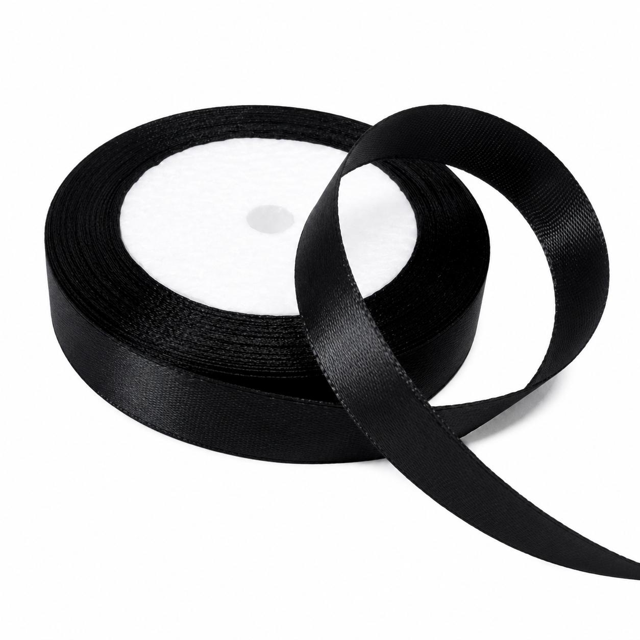 CINTA RASO 1.5CM X 20 METROS - negro