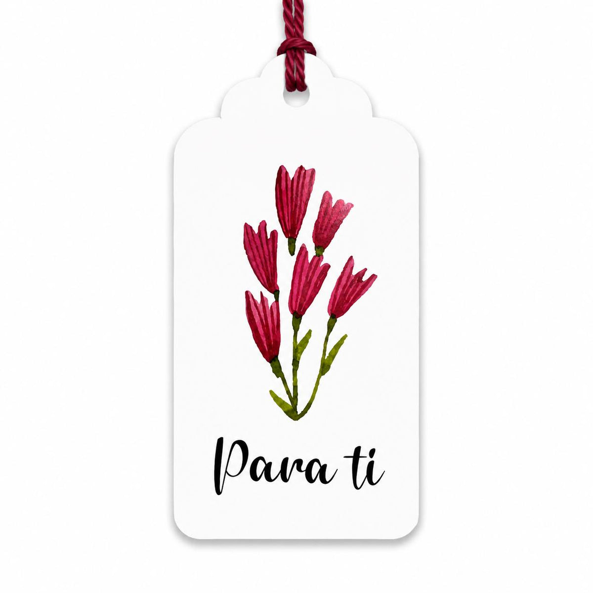 Tags “Para Ti” Flores Fucsia - contiene 10 unidades - 641344