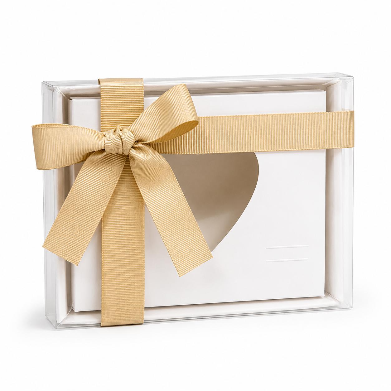 CAJA 16x13x7cm CON TAPA DE ACETATO y divisoria  - COR2
