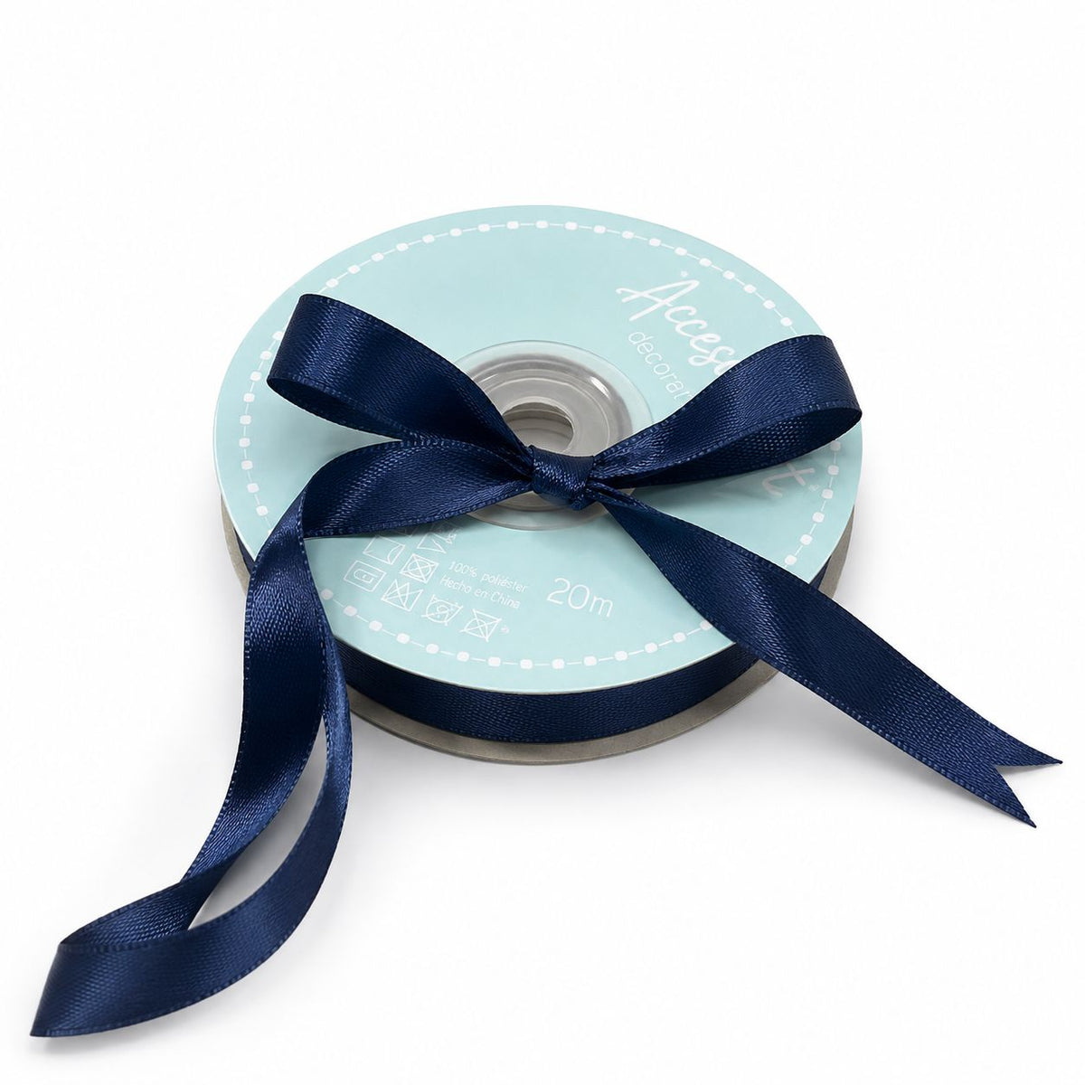 CINTA RASO 1CM X 20 METROS - azul marino 187