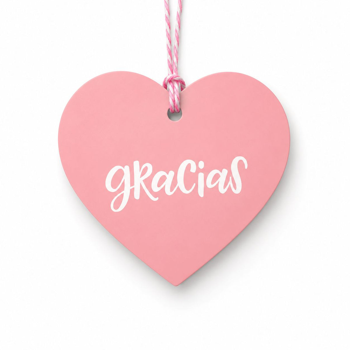 Tags corazon rosa ''gracias'' contiene 10 unidades