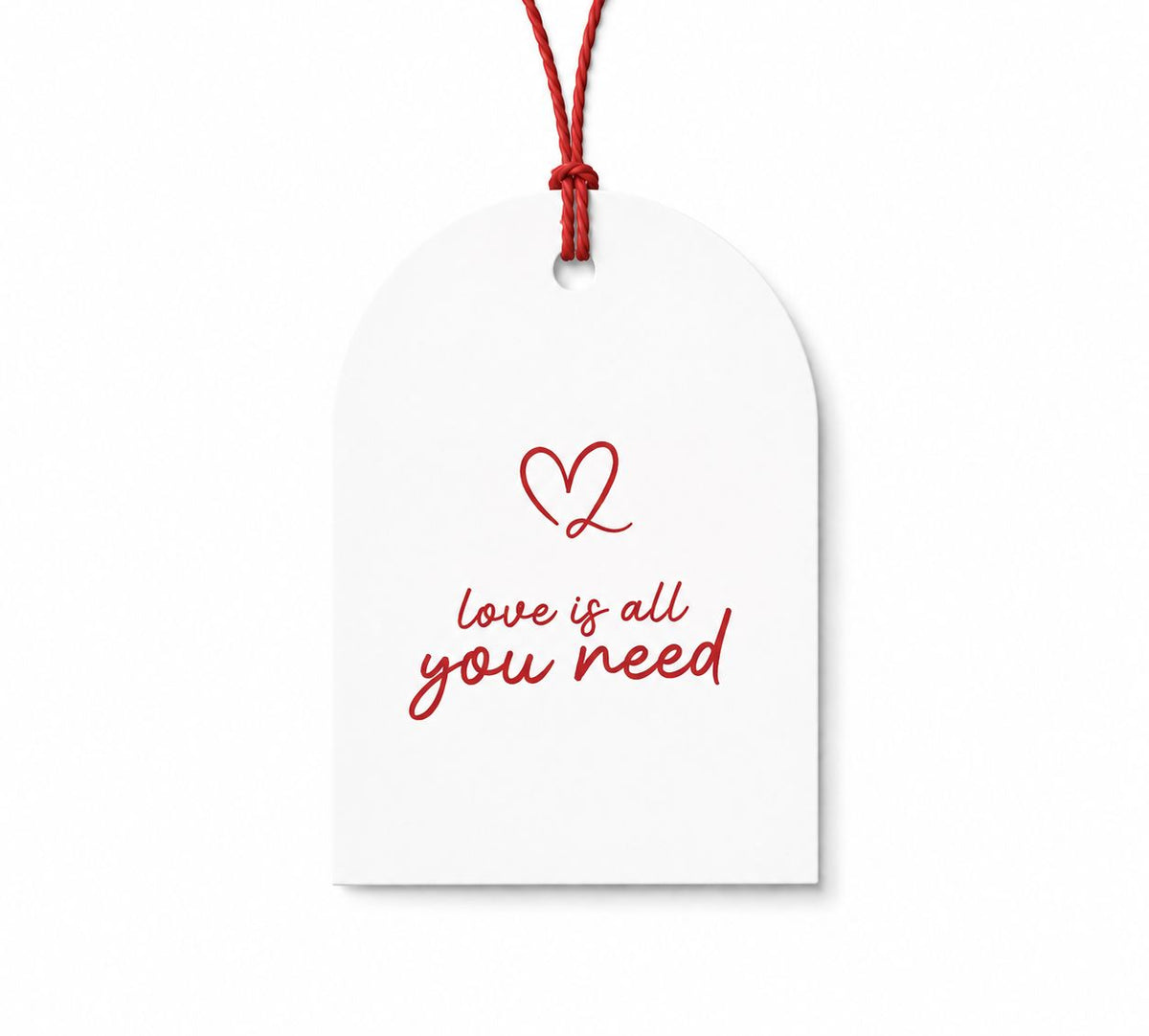 Tags “Love You is all you need” bordo contiene 10 unidades