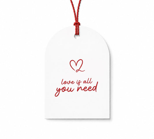 Tags “Love You is all you need” bordo contiene 10 unidades