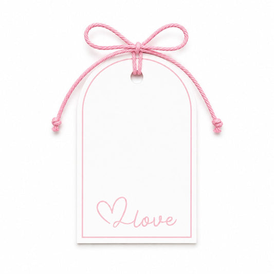 Tags “Love” rosado contiene 10 unidades