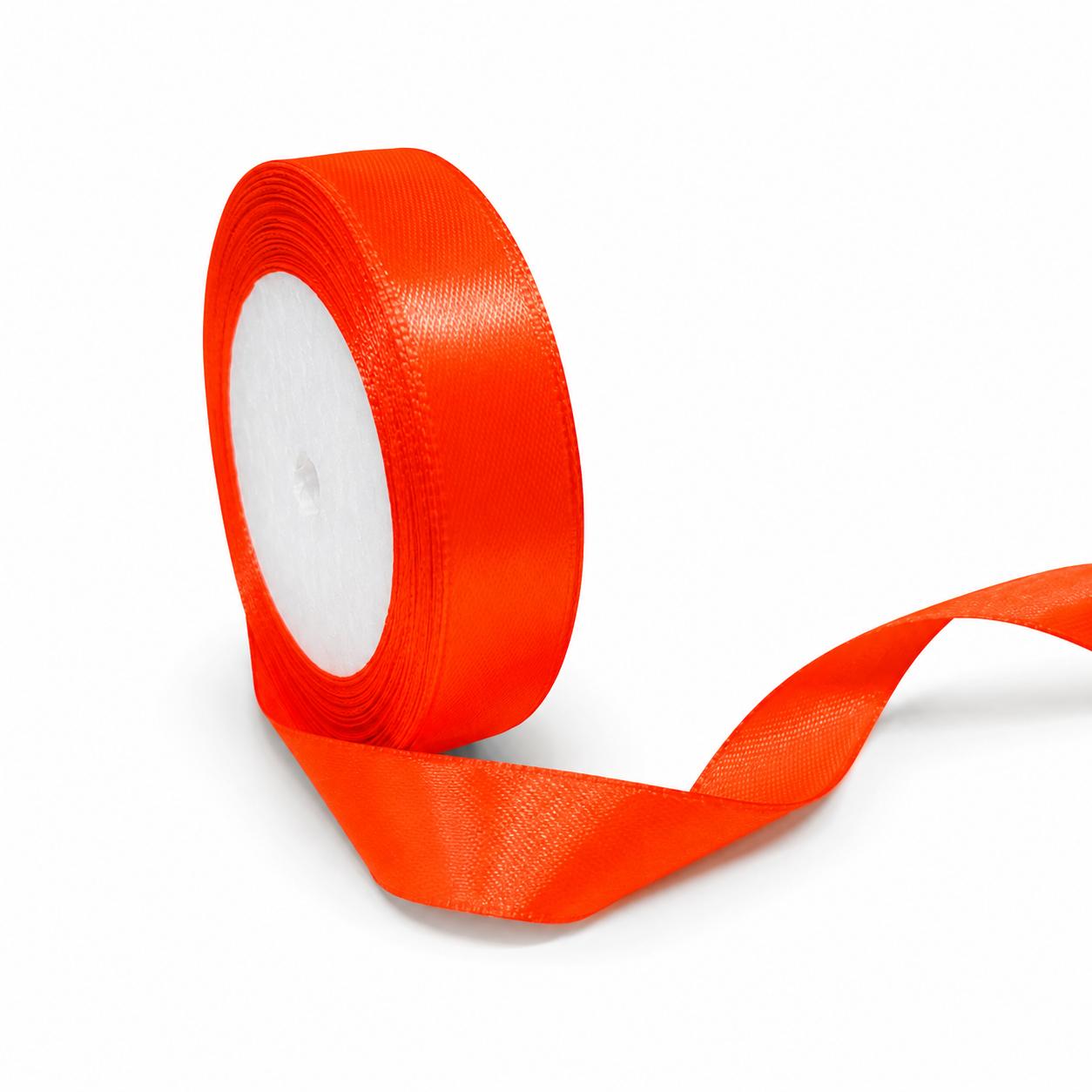 CINTA RASO 1.5CM X 20 METROS naranja
