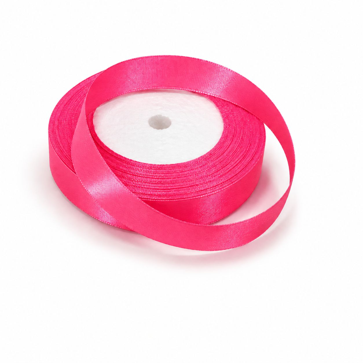 CINTA RASO 1.5CM X 20 METROS rosa neon -  643241