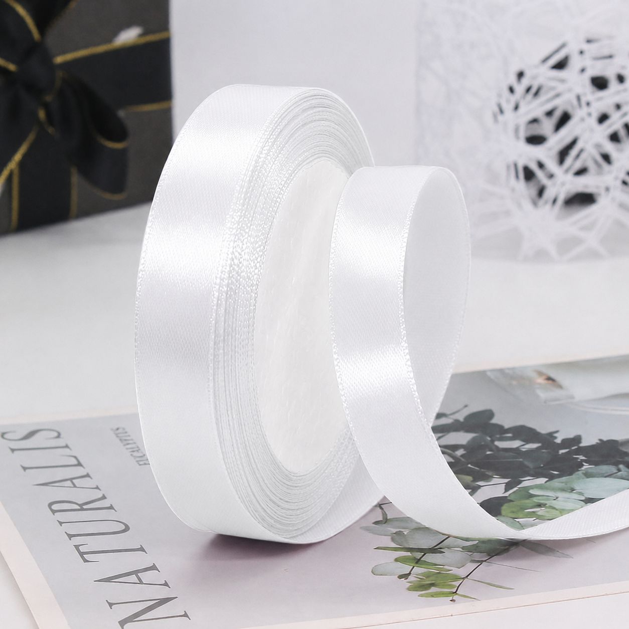 CINTA RASO 1.5CM X 20 METROS - blanco COD-01