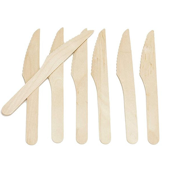 Cuchillos de Madera 16cm - contiene 100 unidades