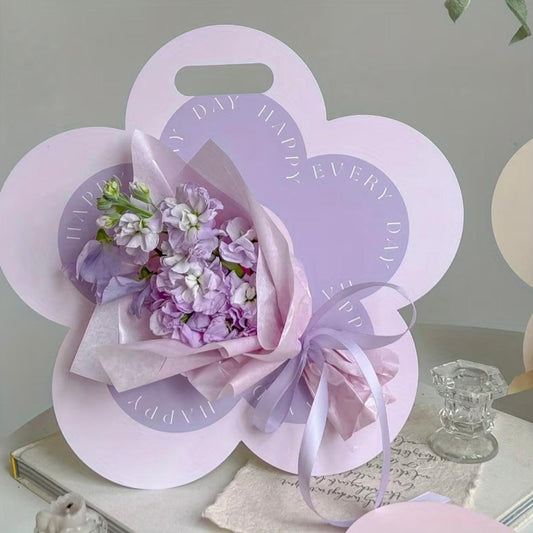 CAJA FORMA DE FLOR LILA 32.5X31CM - CN2.3