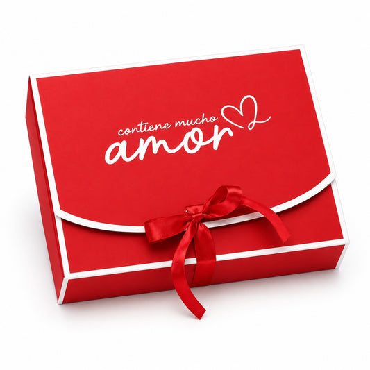 CAJA LAZO AMOR BORDO 23x17x7cm - 642449