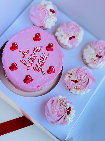 VIS15-D - Caja p/ Mini torta + 5 cupcakes - cod 641094