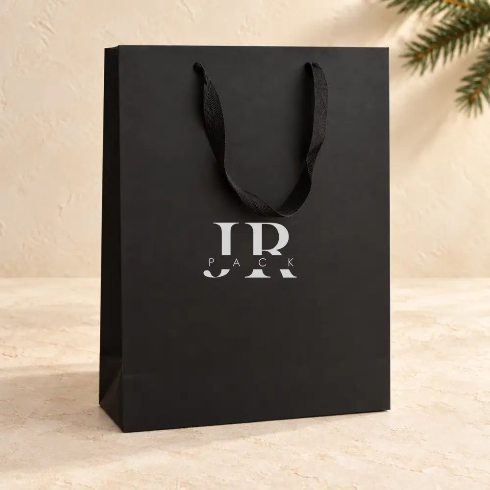 Bolsa de Lujo Negro 26x9x36cm - bolsa de papel
