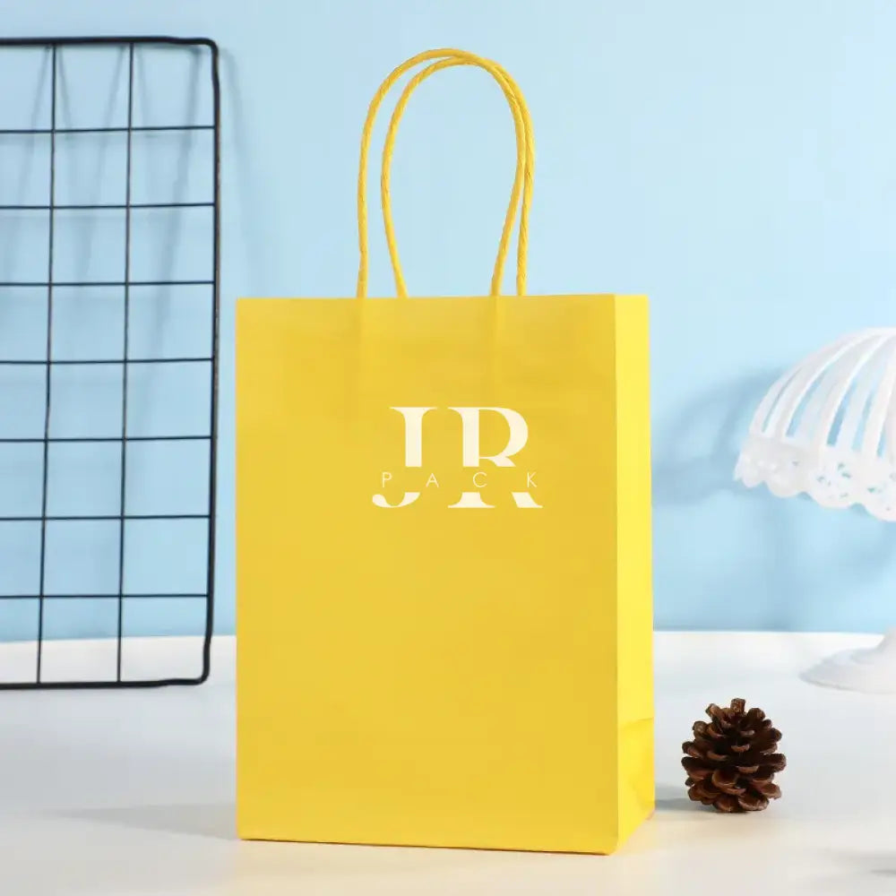 Bolsa Papel 15x8x21 cm - Pequeño - Amarillo - bolsa de papel