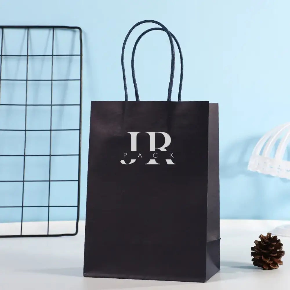 Bolsa Papel 15x8x21 cm - Pequeño - Negro - bolsa de papel