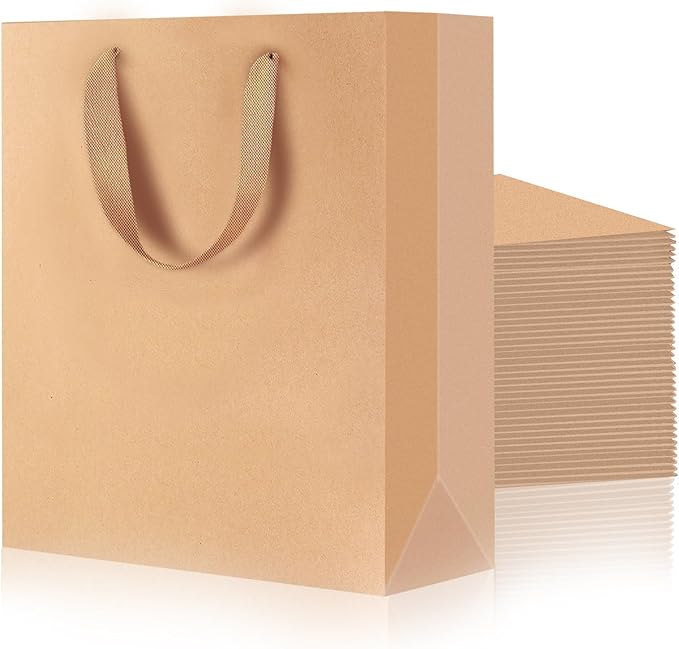 Bolsa Kraft de Lujo Vertical - 20x10x28cm