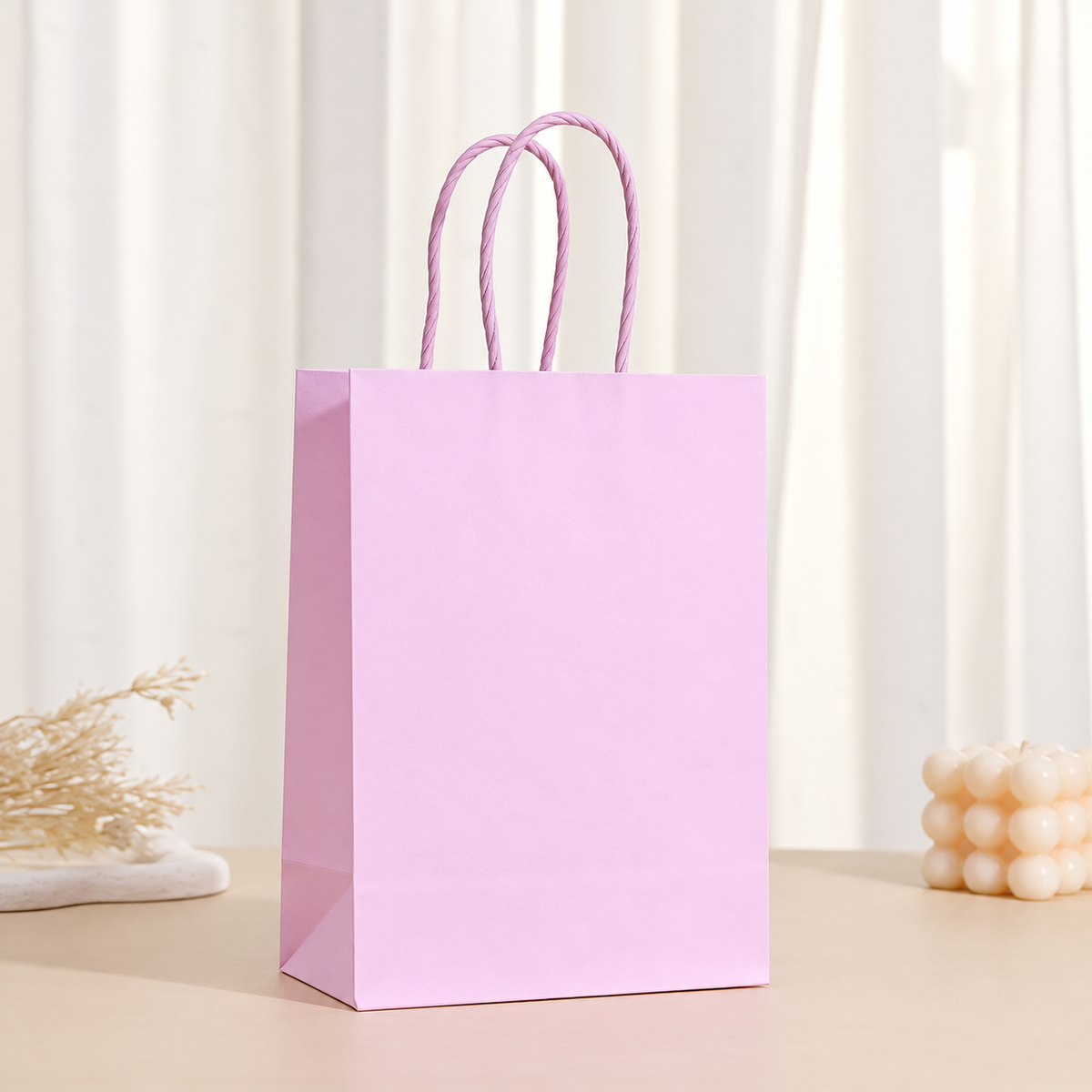 Bolsa Papel Lila Pastel- 25x12x31cm